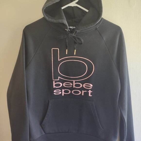 Bebe Sport Hoodie Pullover Sweatshirt  Sz Small Gorpcore Athleisure Comfy - Picture 3 of 8